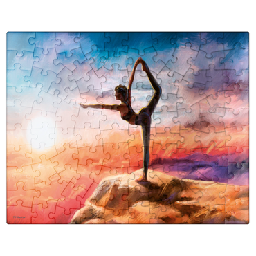 puzzleplate Mountain Yoga 100 Jigsaw Puzzle