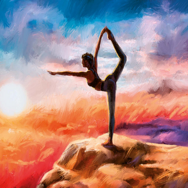 Mountain Yoga 100 Jigsaw Puzzle 3D Modell