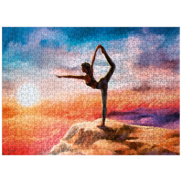 puzzleplate Mountain Yoga 500 Jigsaw Puzzle