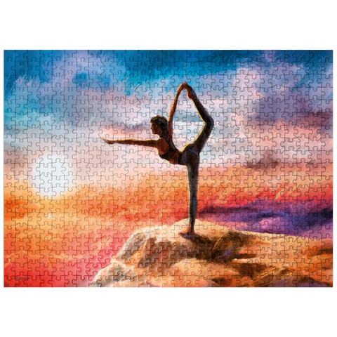 puzzleplate Mountain Yoga 500 Jigsaw Puzzle