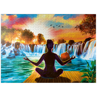 puzzleplate Waterfall Yoga 1000 Jigsaw Puzzle