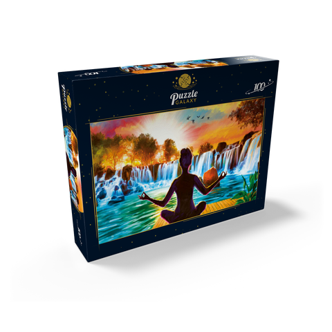 Waterfall Yoga 100 Jigsaw Puzzle box view2