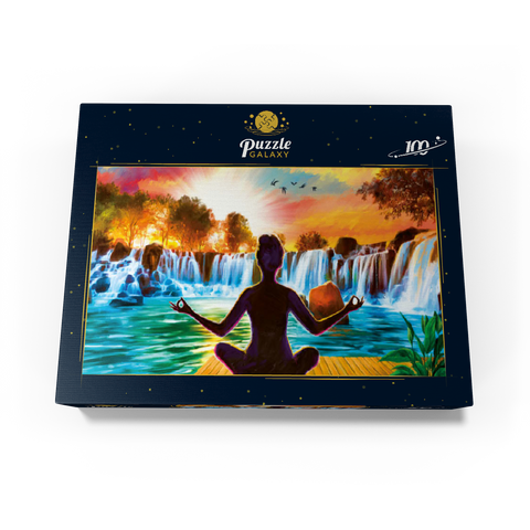 Waterfall Yoga 100 Jigsaw Puzzle box view3