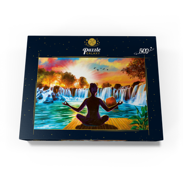 Waterfall Yoga 500 Jigsaw Puzzle box view3