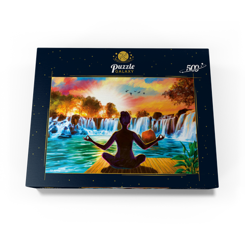 Waterfall Yoga 500 Jigsaw Puzzle box view3