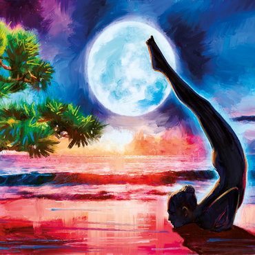 Yoga on the beach 1000 Jigsaw Puzzle 3D Modell