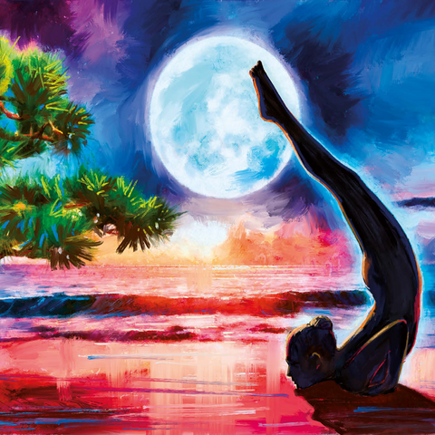 Yoga on the beach 1000 Jigsaw Puzzle 3D Modell