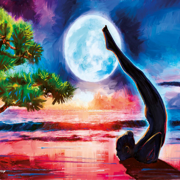 Yoga on the beach 100 Jigsaw Puzzle 3D Modell