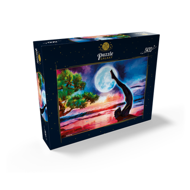 Yoga on the beach 500 Jigsaw Puzzle box view2