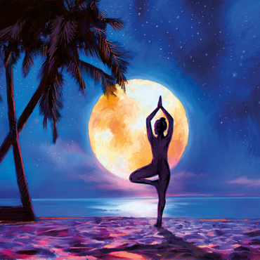 Yoga with Palm Trees 1000 Jigsaw Puzzle 3D Modell