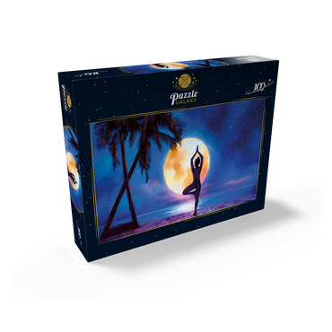 Yoga with Palm Trees 100 Jigsaw Puzzle box view2