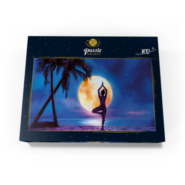 Yoga with Palm Trees 100 Jigsaw Puzzle box view3