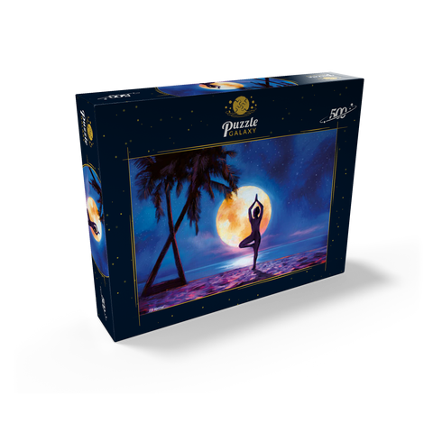 Yoga with Palm Trees 500 Jigsaw Puzzle box view2