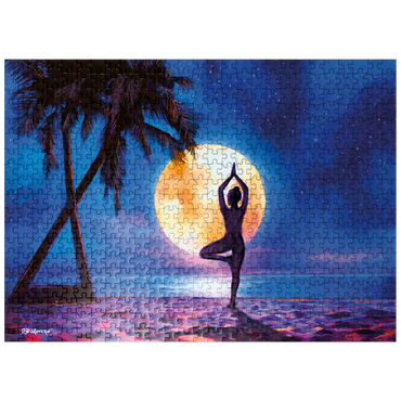 puzzleplate Yoga with Palm Trees 500 Jigsaw Puzzle