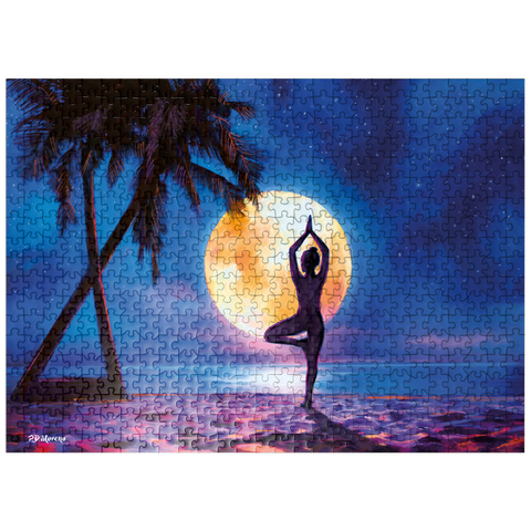 puzzleplate Yoga with Palm Trees 500 Jigsaw Puzzle