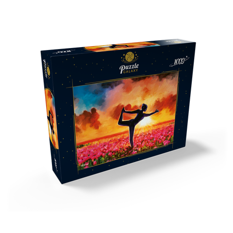 Yoga in a Flower Bed 1000 Jigsaw Puzzle box view2