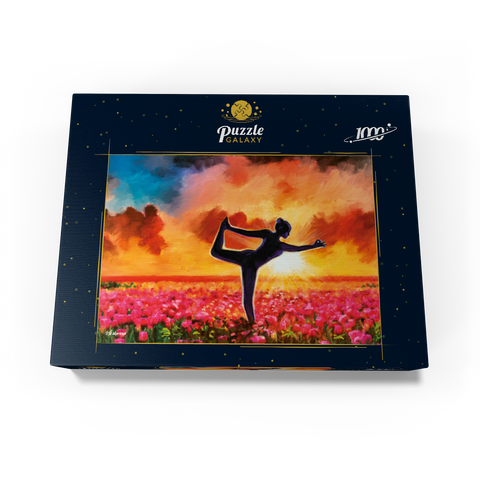 Yoga in a Flower Bed 1000 Jigsaw Puzzle box view3