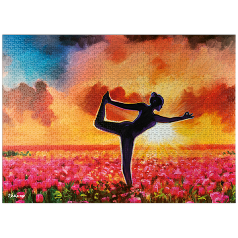 puzzleplate Yoga in a Flower Bed 1000 Jigsaw Puzzle