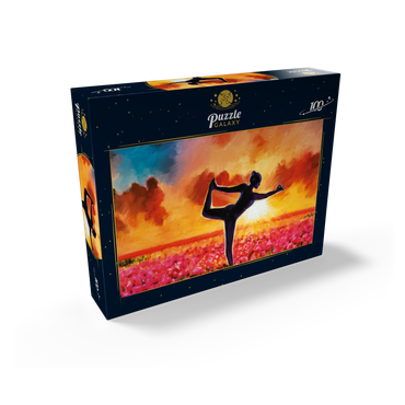 Yoga in a Flower Bed 100 Jigsaw Puzzle box view2