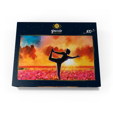 Yoga in a Flower Bed 100 Jigsaw Puzzle box view3