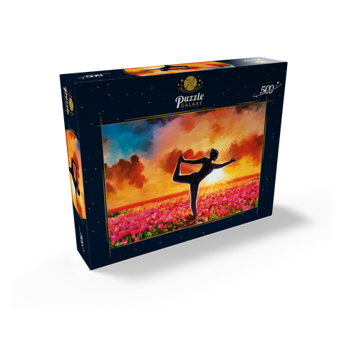 Yoga in a Flower Bed 500 Jigsaw Puzzle box view2