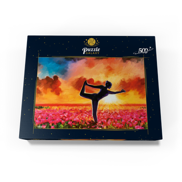 Yoga in a Flower Bed 500 Jigsaw Puzzle box view3