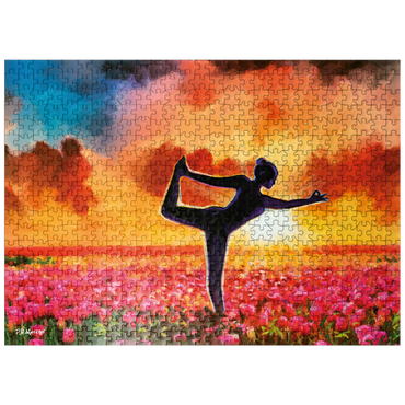 puzzleplate Yoga in a Flower Bed 500 Jigsaw Puzzle