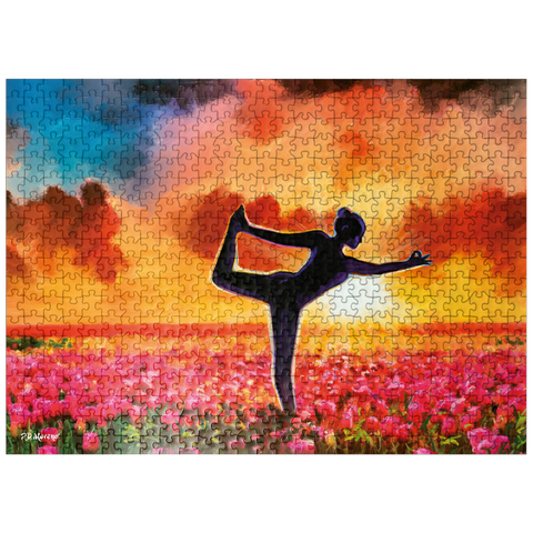 puzzleplate Yoga in a Flower Bed 500 Jigsaw Puzzle