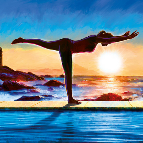 Yoga by the Water 1000 Jigsaw Puzzle 3D Modell