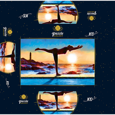 Yoga by the Water 100 Jigsaw Puzzle box 3D Modell