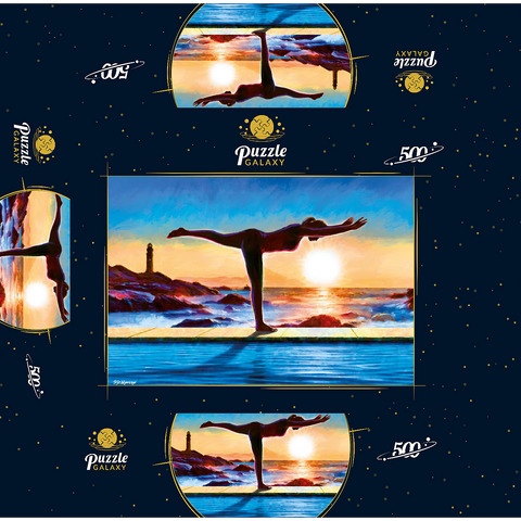 Yoga by the Water 500 Jigsaw Puzzle box 3D Modell