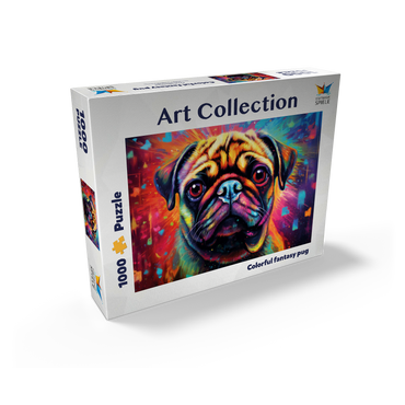 Colorful fantasy pug 1000 Jigsaw Puzzle box view2