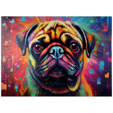 puzzleplate Colorful fantasy pug 1000 Jigsaw Puzzle