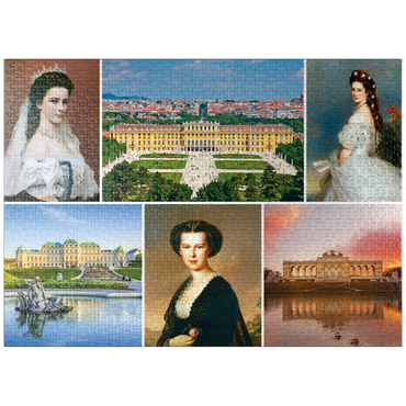 puzzleplate Empress Elisabeth - Sisi - Collage No.2 - Vienna 1000 Jigsaw Puzzle