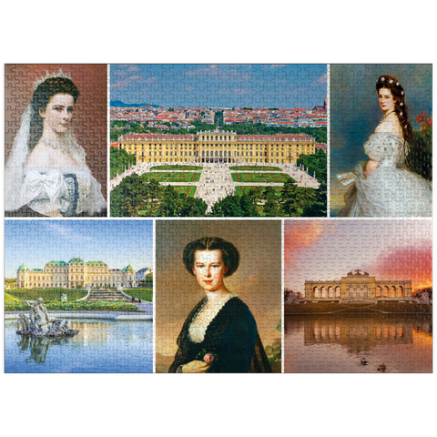 puzzleplate Empress Elisabeth - Sisi - Collage No.2 - Vienna 1000 Jigsaw Puzzle