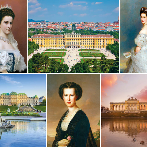 Empress Elisabeth - Sisi - Collage No.2 - Vienna 100 Jigsaw Puzzle 3D Modell