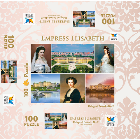 Empress Elisabeth - Sisi - Collage No.2 - Vienna 100 Jigsaw Puzzle box 3D Modell