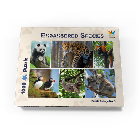 Unique - Endangered species - Collage No. 3 1000 Jigsaw Puzzle box view3