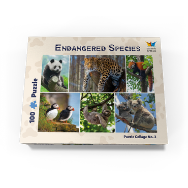 Unique - Endangered species - Collage No. 3 100 Jigsaw Puzzle box view3