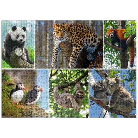 puzzleplate Unique - Endangered species - Collage No. 3 500 Jigsaw Puzzle