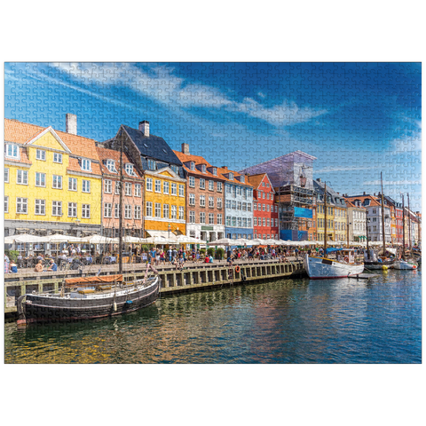 puzzleplate Nyhavn in Copenhagen, Denmark 1000 Jigsaw Puzzle