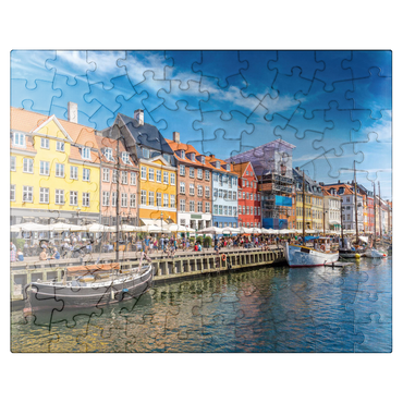 puzzleplate Nyhavn in Copenhagen, Denmark 100 Jigsaw Puzzle