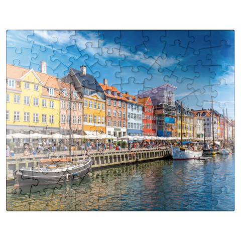 puzzleplate Nyhavn in Copenhagen, Denmark 100 Jigsaw Puzzle