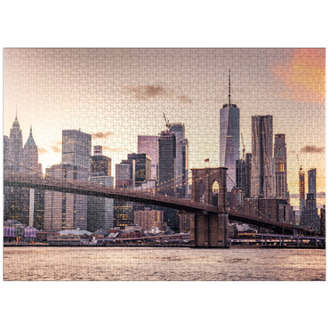 puzzleplate Skyline of New York City at sunset, USA 1000 Jigsaw Puzzle