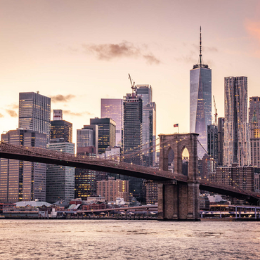 Skyline of New York City at sunset, USA 1000 Jigsaw Puzzle 3D Modell