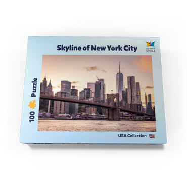 Skyline of New York City at sunset, USA 100 Jigsaw Puzzle box view3