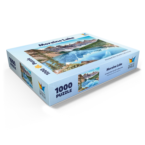 Moraine Lake - Panorama in Banff National Park, Alberta, Canada 1000 Jigsaw Puzzle box view1