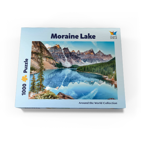 Moraine Lake - Panorama in Banff National Park, Alberta, Canada 1000 Jigsaw Puzzle box view3