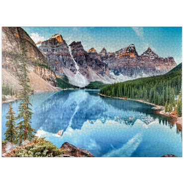 puzzleplate Moraine Lake - Panorama in Banff National Park, Alberta, Canada 1000 Jigsaw Puzzle