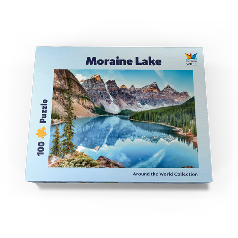 Moraine Lake - Panorama in Banff National Park, Alberta, Canada 100 Jigsaw Puzzle box view3